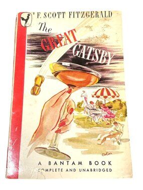 Vtg The Great Gatsby F. Scott Fitzgerald 1946 Bantam Paperback Comp Unabridged